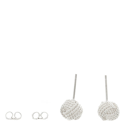 Tiffany Sterling Silver Twist Knot Earrings 4 of 5