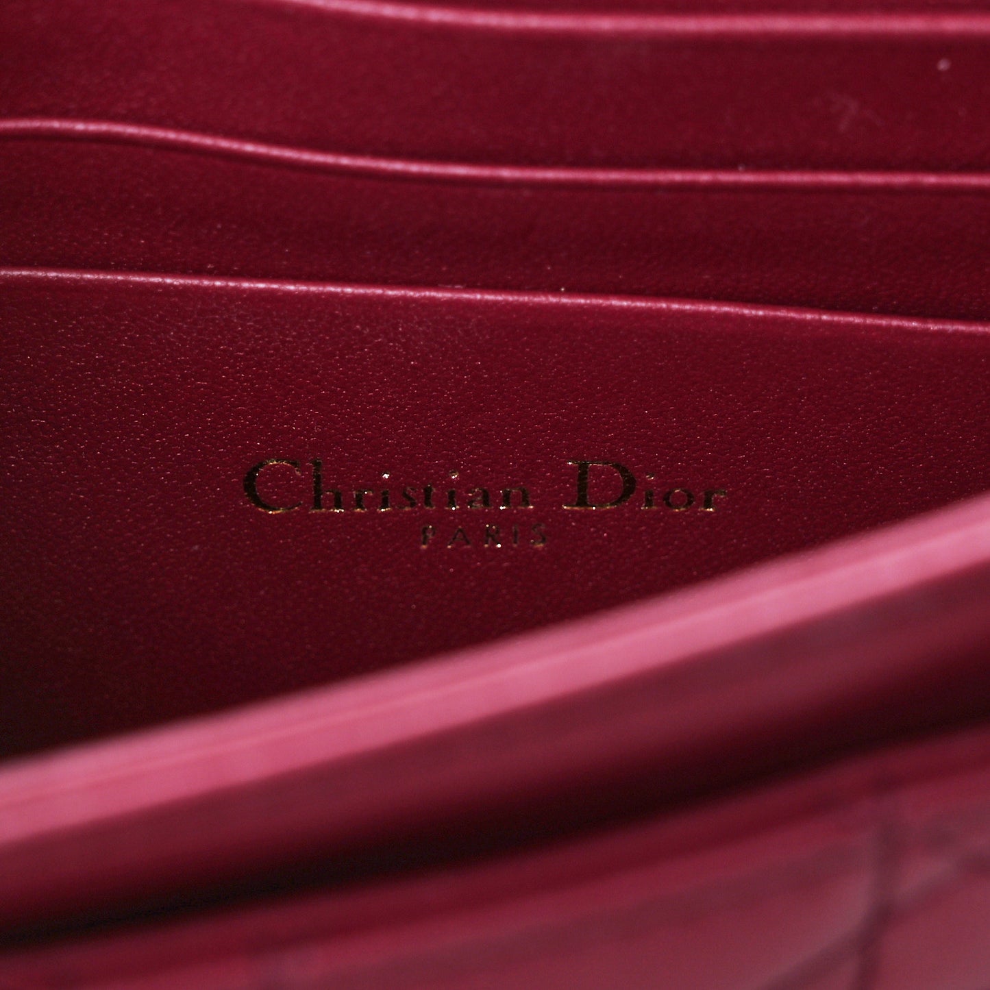 Lambskin Cannage Mini My Dior Bag Burgundy
