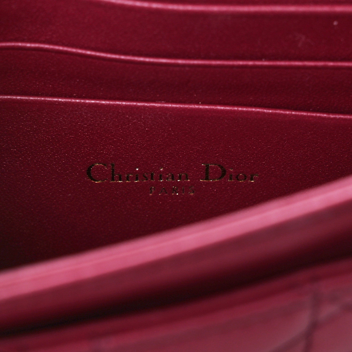 Christian Dior Lambskin Cannage Mini My Dior Bag Burgundy 6 of 9