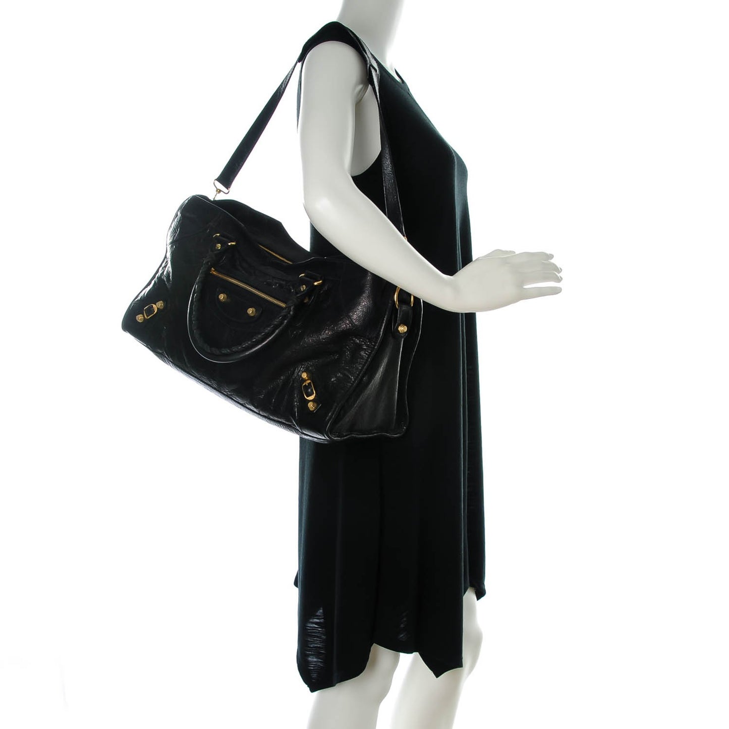 Agneau Giant 12 Gold Hardware Part Time Black