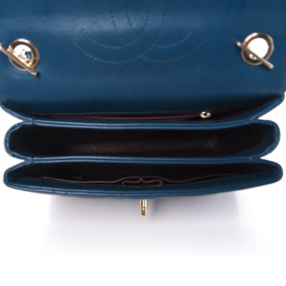 Chanel Lambskin Quilted Small Trendy CC Flap Dual Handle Bag Blue 6 of 11