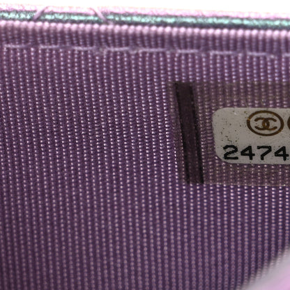 Chanel Iridescent Lambskin Quilted Reissue Wallet On Chain WOC Light Purple 8 of 11
