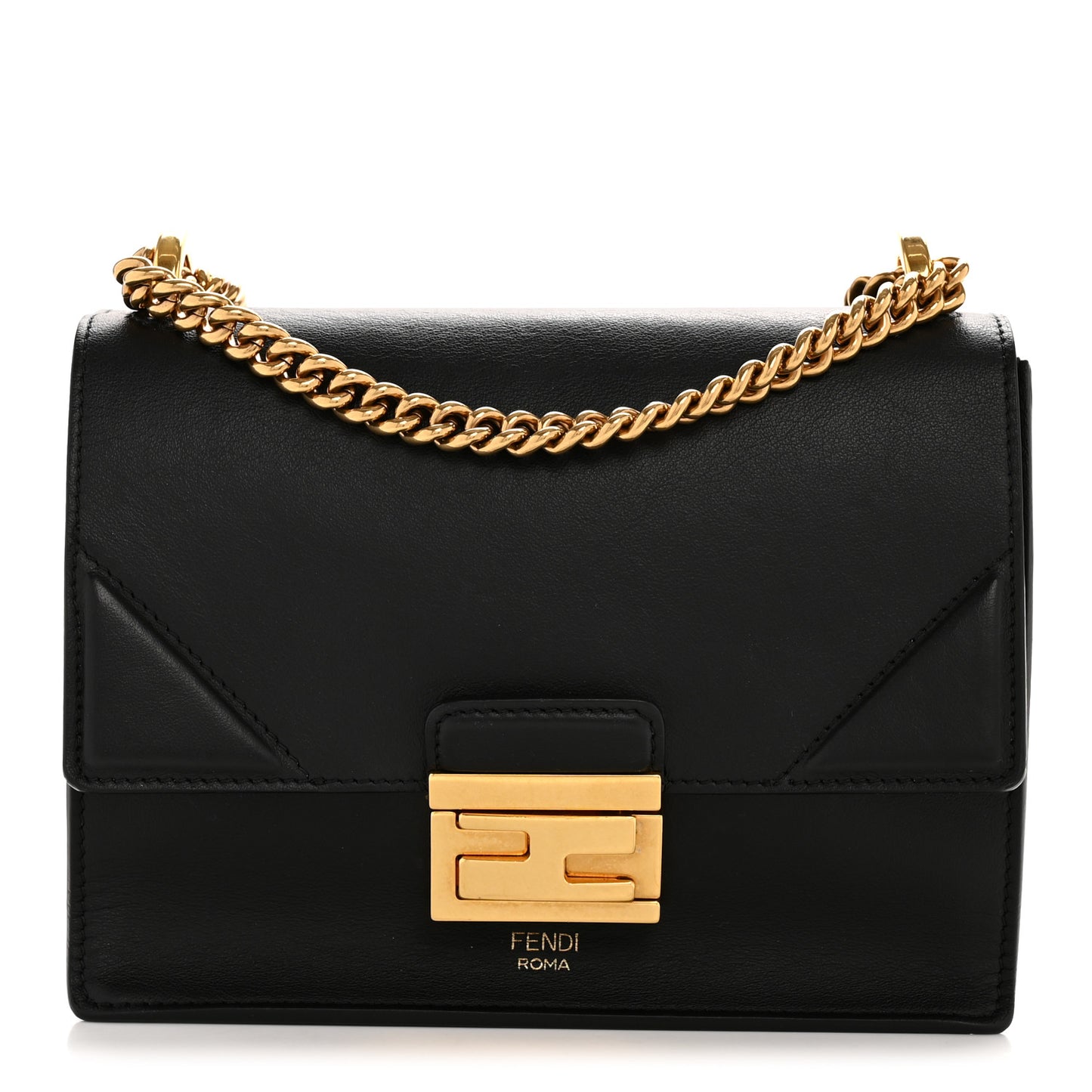 Vitello Grace Matte Small Kan U Shoulder Bag Black