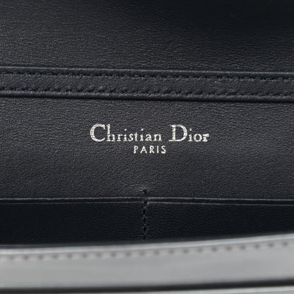 Christian Dior Metallic Micro-Cannage Diorama Wallet on Chain Pouch Argent 6 of 11