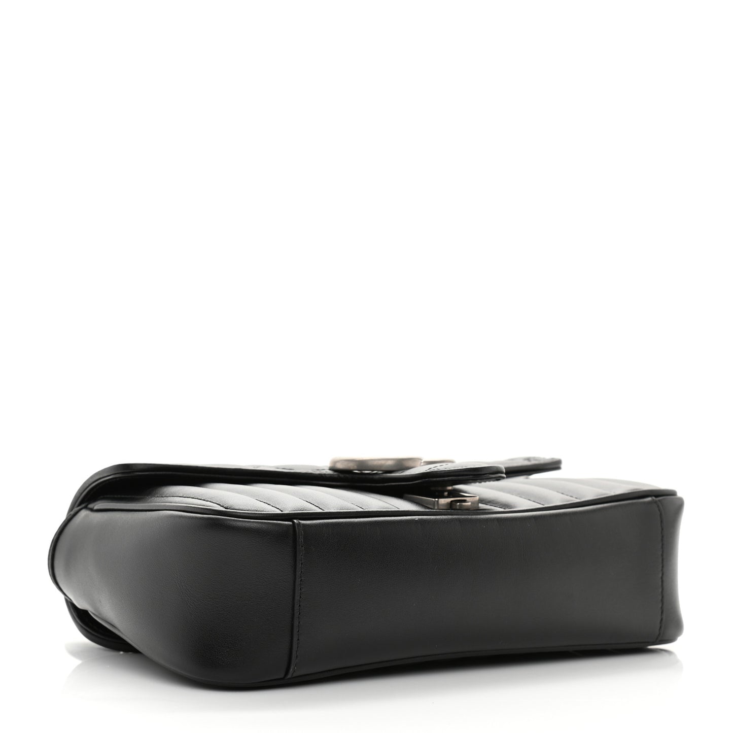 Calfskin Matelasse Aria Small GG Marmont Shoulder Bag Black