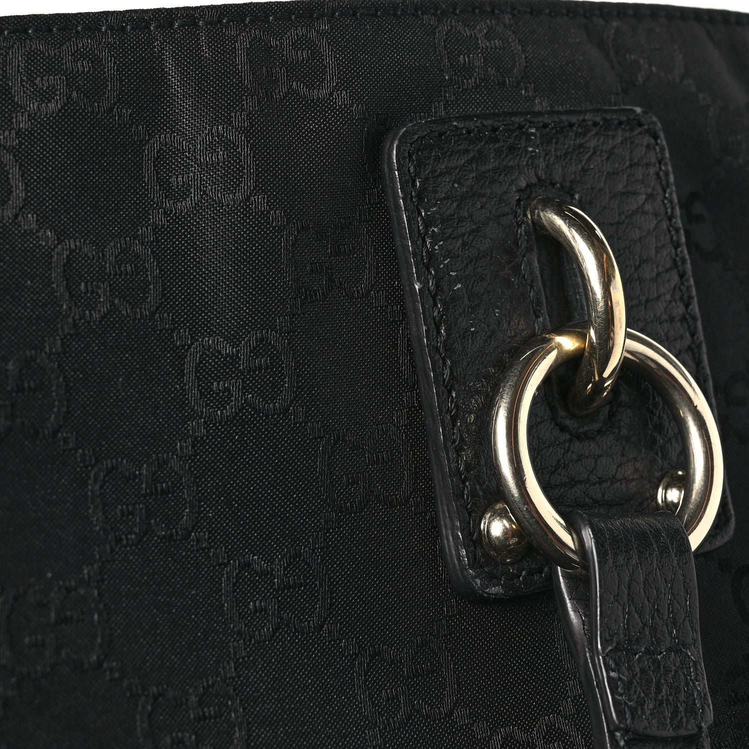 Gucci Nylon Monogram Medium Handle Vertical Tote Black 15 of 15