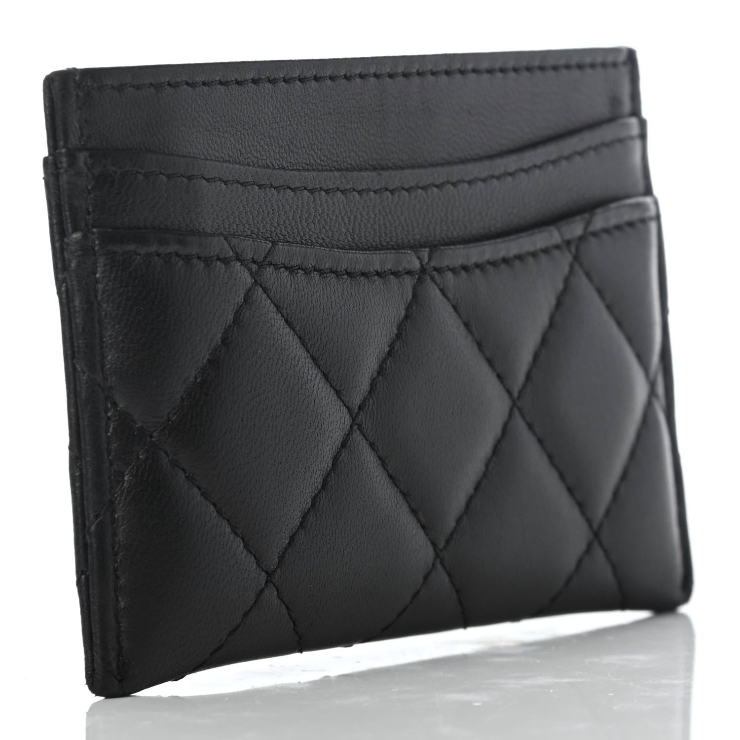 Chanel Lambskin Quilted Card Holder Black 3 of 8