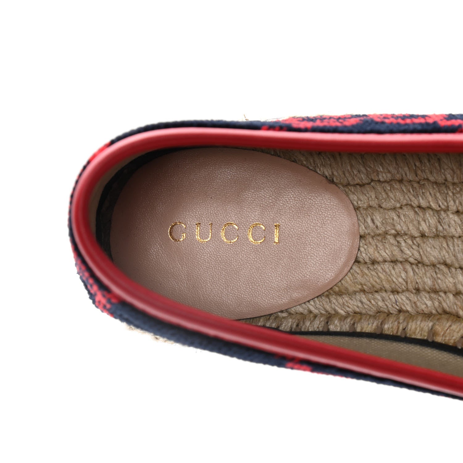 Gucci Terry Cloth GG Monogram Espadrilles 36 Blue Red 10 of 13