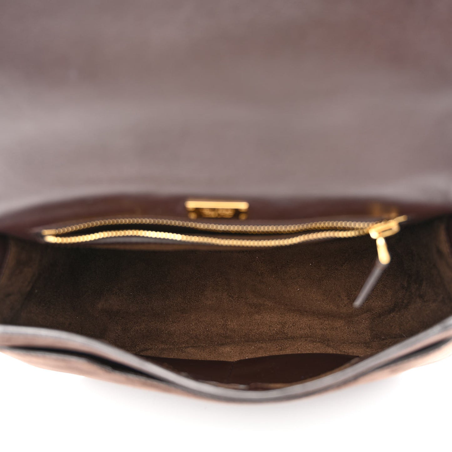 Suede Jennifer Saddle Bag Brown