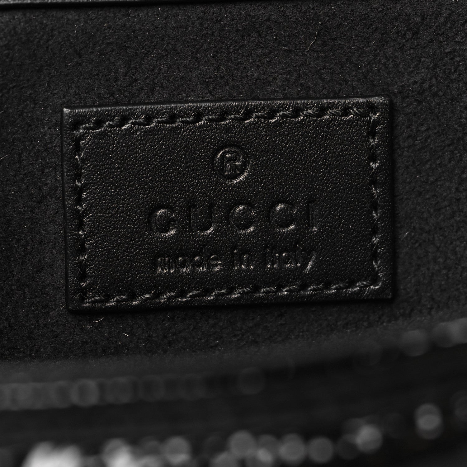 Gucci Patent Lambskin Matelasse Super Mini GG Marmont Shoulder Bag Black 6 of 10