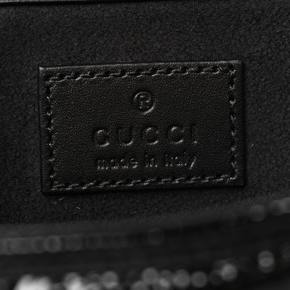 Gucci Patent Lambskin Matelasse Super Mini GG Marmont Shoulder Bag Black 6 of 10