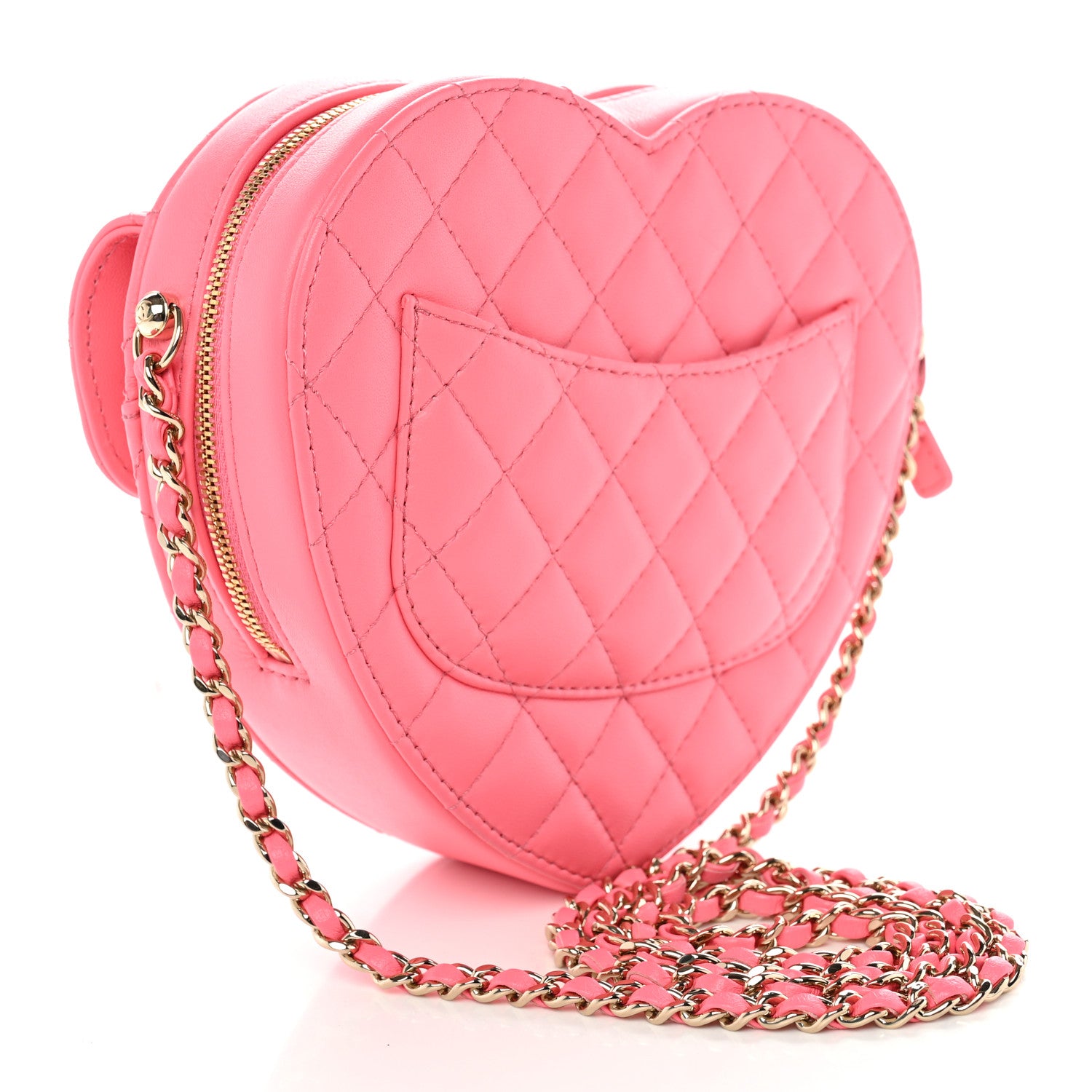 Chanel Lambskin Quilted CC In Love Heart Bag Pink 2 of 9