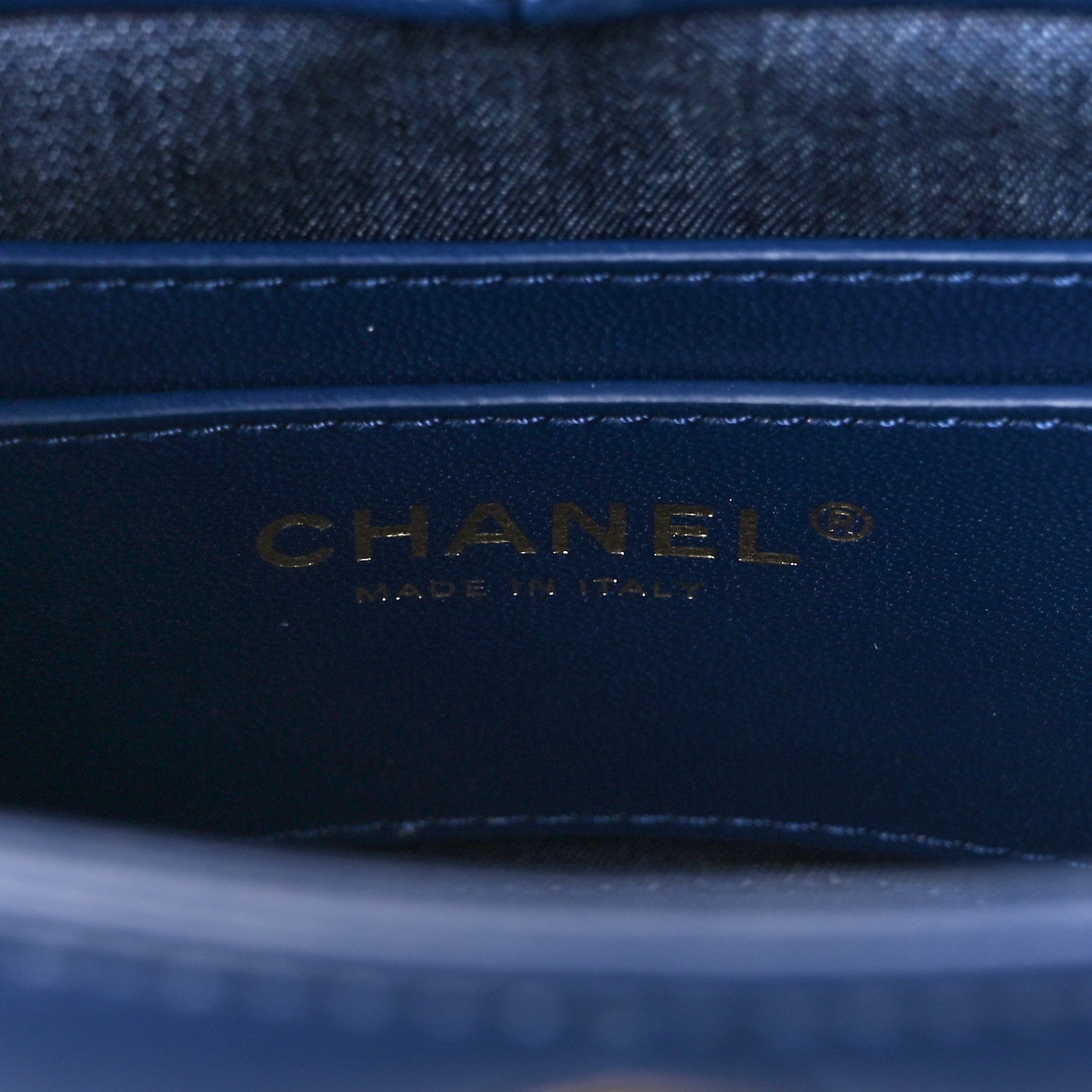 Chanel Lambskin Resin Elegant Chain Vanity Case Blue 7 of 13