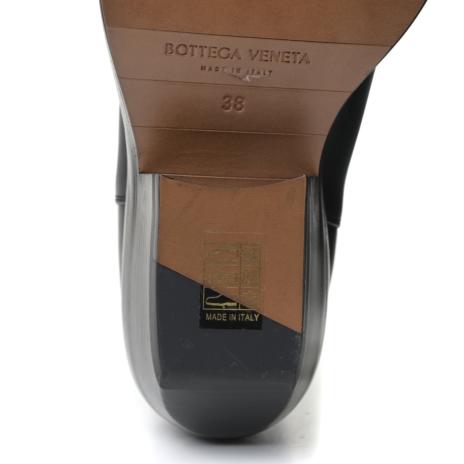 Bottega Veneta Calfskin Lean Mid-Calf Boots 38 Black 9 of 11