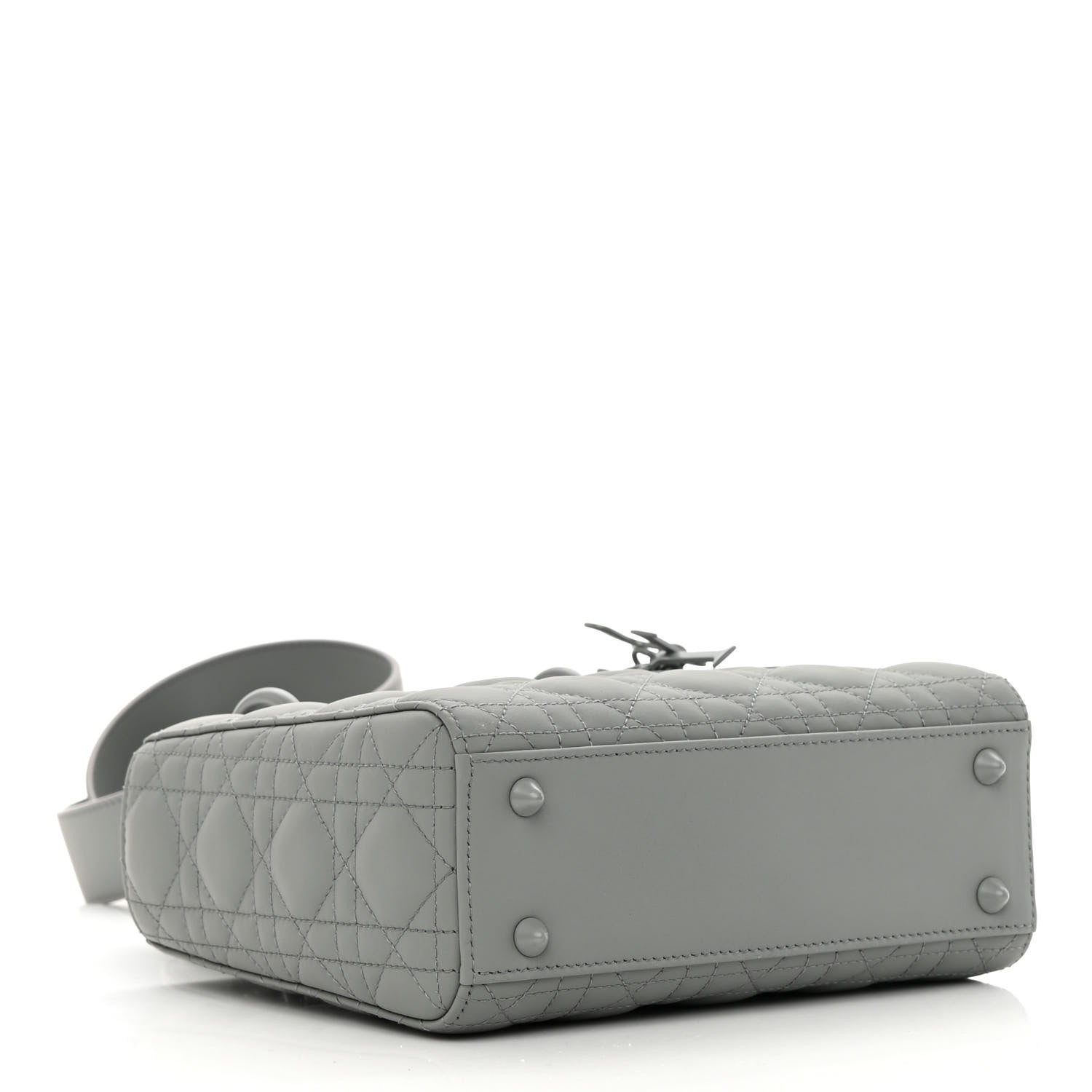 Christian Dior Ultra Matte Calfskin Cannage Small My ABCDior Lady Dior Gray 4 of 12