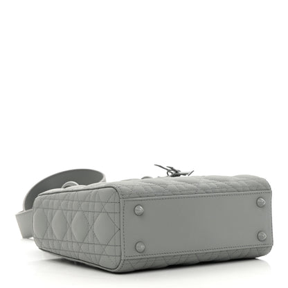 Christian Dior Ultra Matte Calfskin Cannage Small My ABCDior Lady Dior Gray 4 of 12