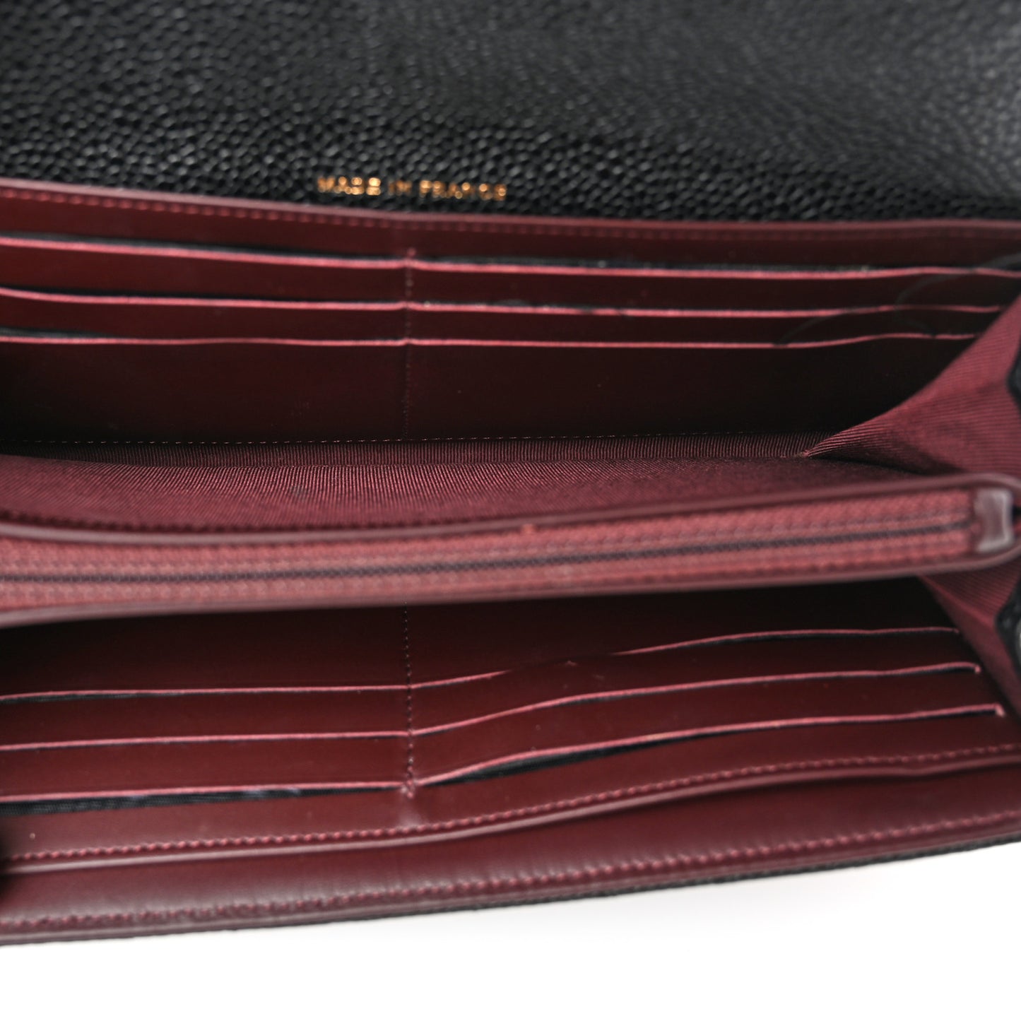 Caviar Quilted Large Gusset Flap Wallet Black