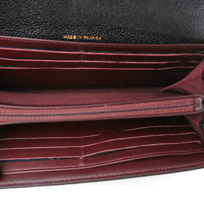 Chanel Caviar Quilted Large Gusset Flap Wallet Black 5 of 8