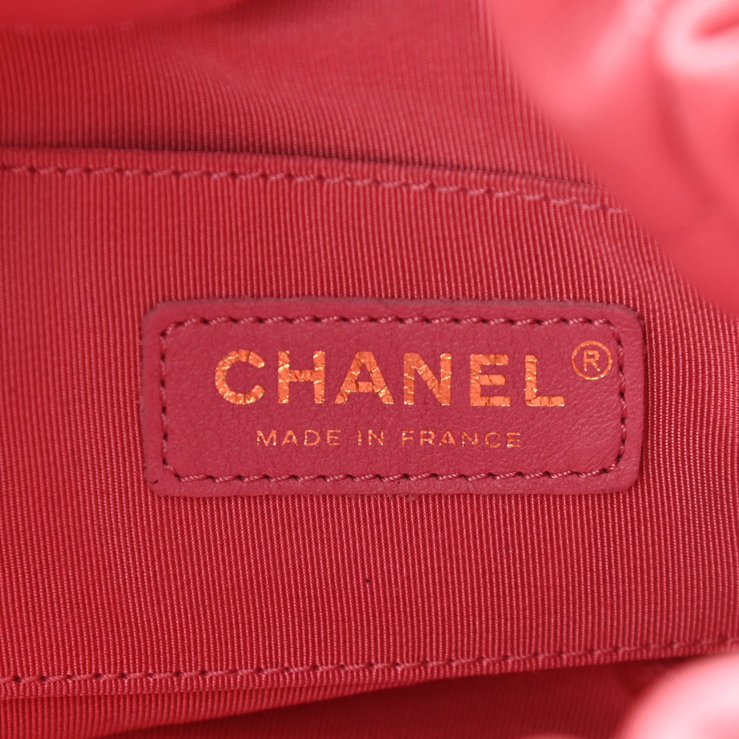 Chanel Lambskin Quilted Antique Signs Drawstring Bag Pink 6 of 10