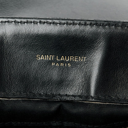 Saint Laurent Calfskin Y Quilted Monogram Medium Loulou Chain Satchel Black 6 of 13