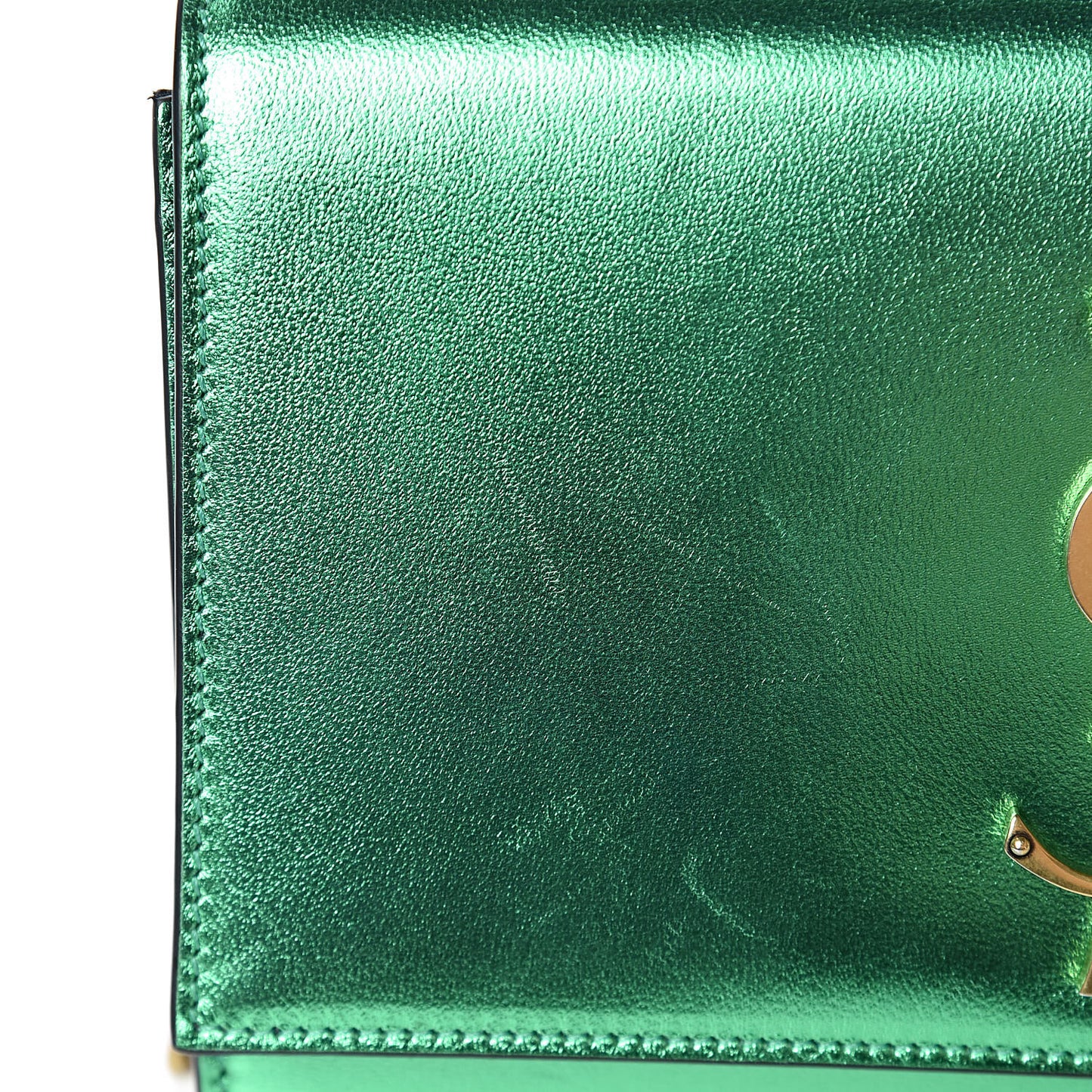 Nappa Silk Small Classic Monogram Kate Satchel Jasmine Green