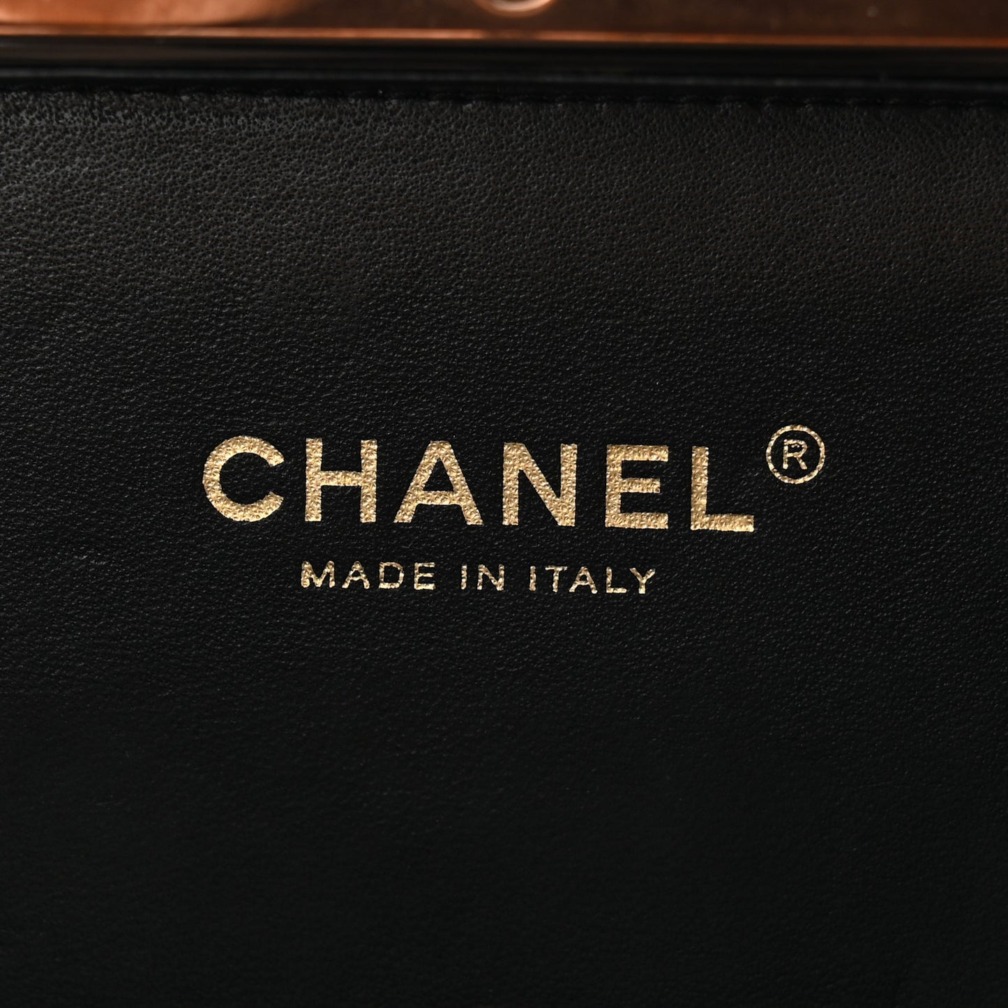 Plexiglass Crystal CC Minaudiere Clutch Black Copper