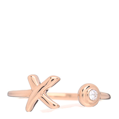 Tiffany 18K Rose Gold Diamond Paloma Picasso Graffiti X Wire Ring 52 6 1 of 5