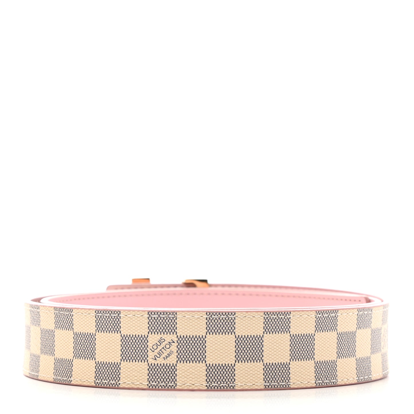 Damier Azur LV Initiales 32mm Belt 85 34 Rose Ballerine