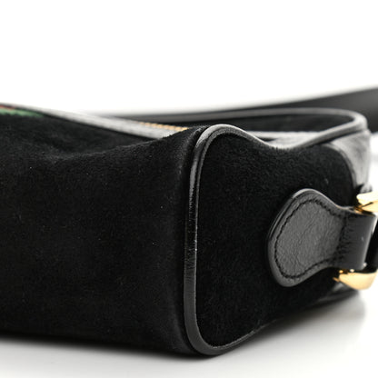 Gucci Suede Patent Web Mini Ophidia Shoulder Bag Black 10 of 10