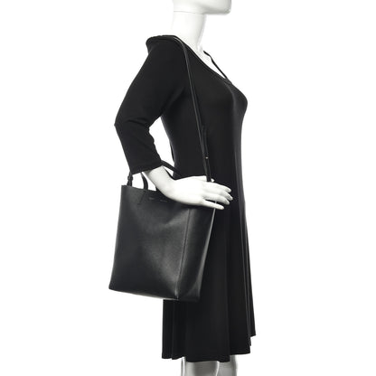 Celine Grained Calfskin Small Vertical Cabas Black 2 of 9