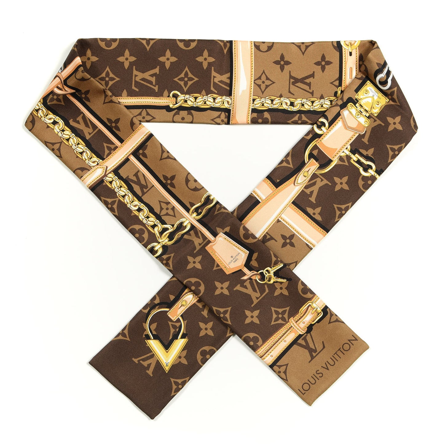 Silk Monogram Confidential Bandeau Brown