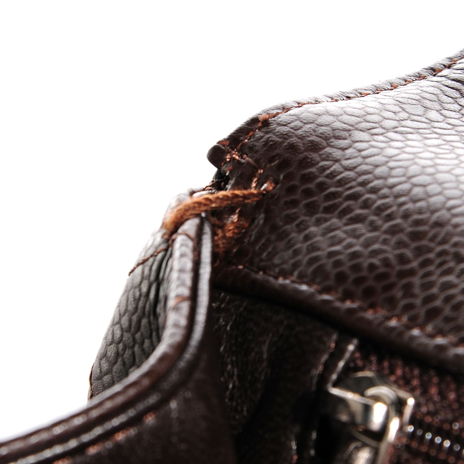 Chanel Caviar Quilted Jumbo Single Flap Dark Brown 10 of 10