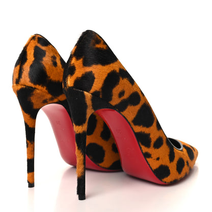 Christian Louboutin Calf Hair Leopard Kate 100 Pumps 38 Spicy 4 of 8