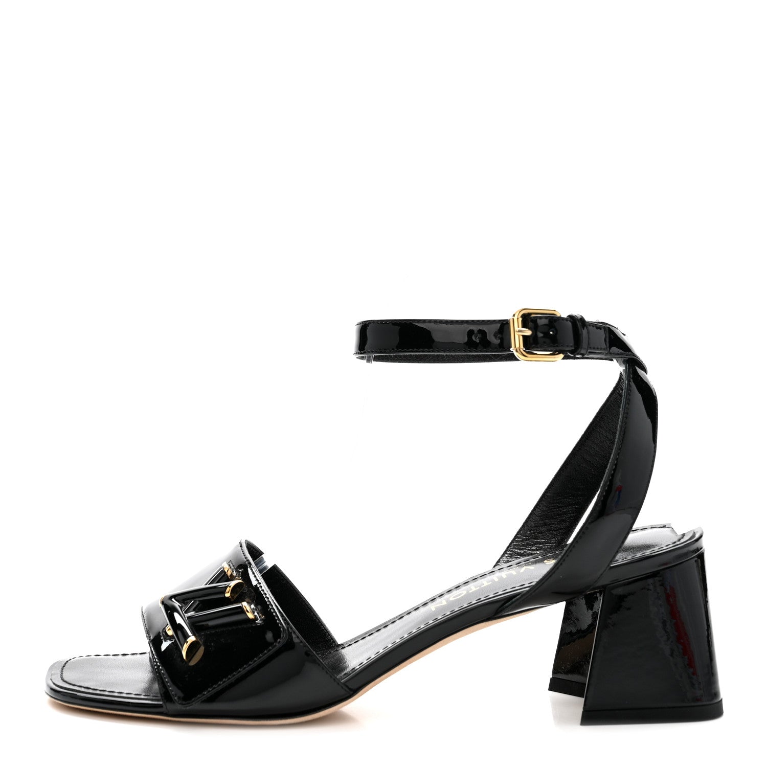 Louis Vuitton Patent Calfskin Shake Sandals 39 Black 1 of 9