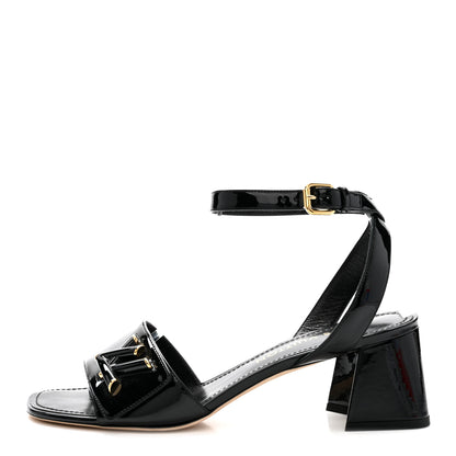 Louis Vuitton Patent Calfskin Shake Sandals 39 Black 1 of 9