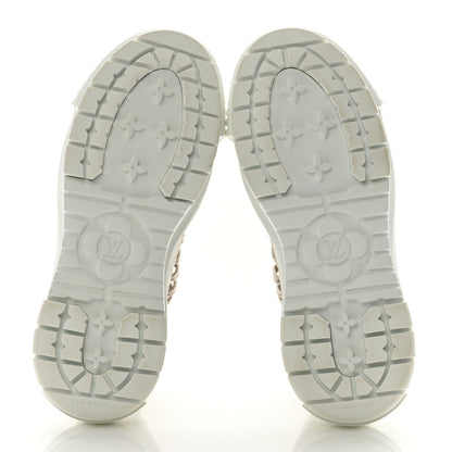 Louis Vuitton Denim Monogram Squad Sneaker Boots 36 Beige 5 of 8