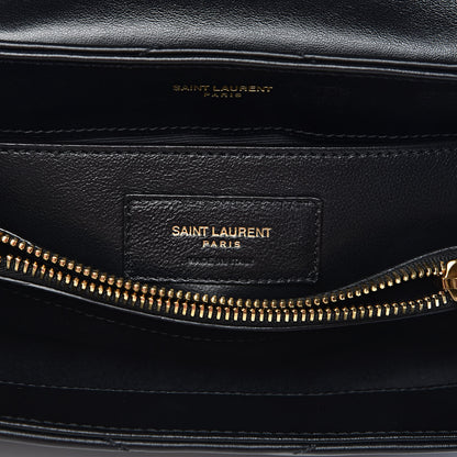 Saint Laurent Calfskin Y Quilted Monogram Small Loulou Chain Satchel Black 7 of 14