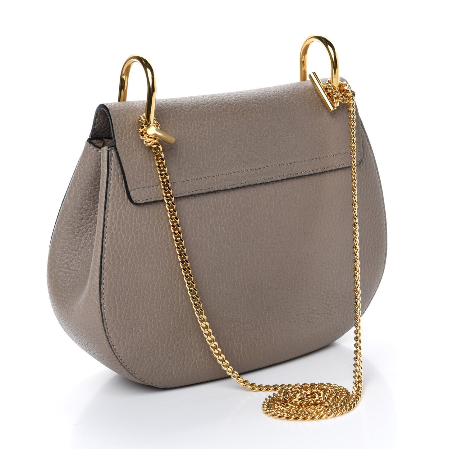 Grained Lambskin Drew Shoulder Bag Motty Grey