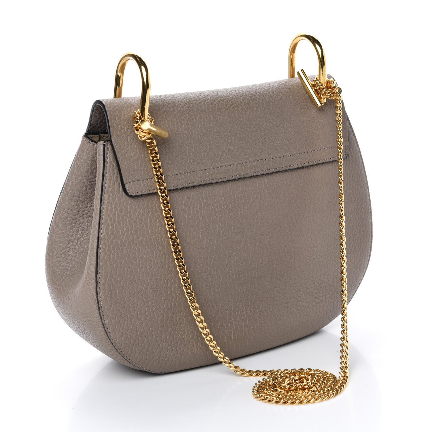 Chloe Grained Lambskin Drew Shoulder Bag Motty Grey 3 of 9