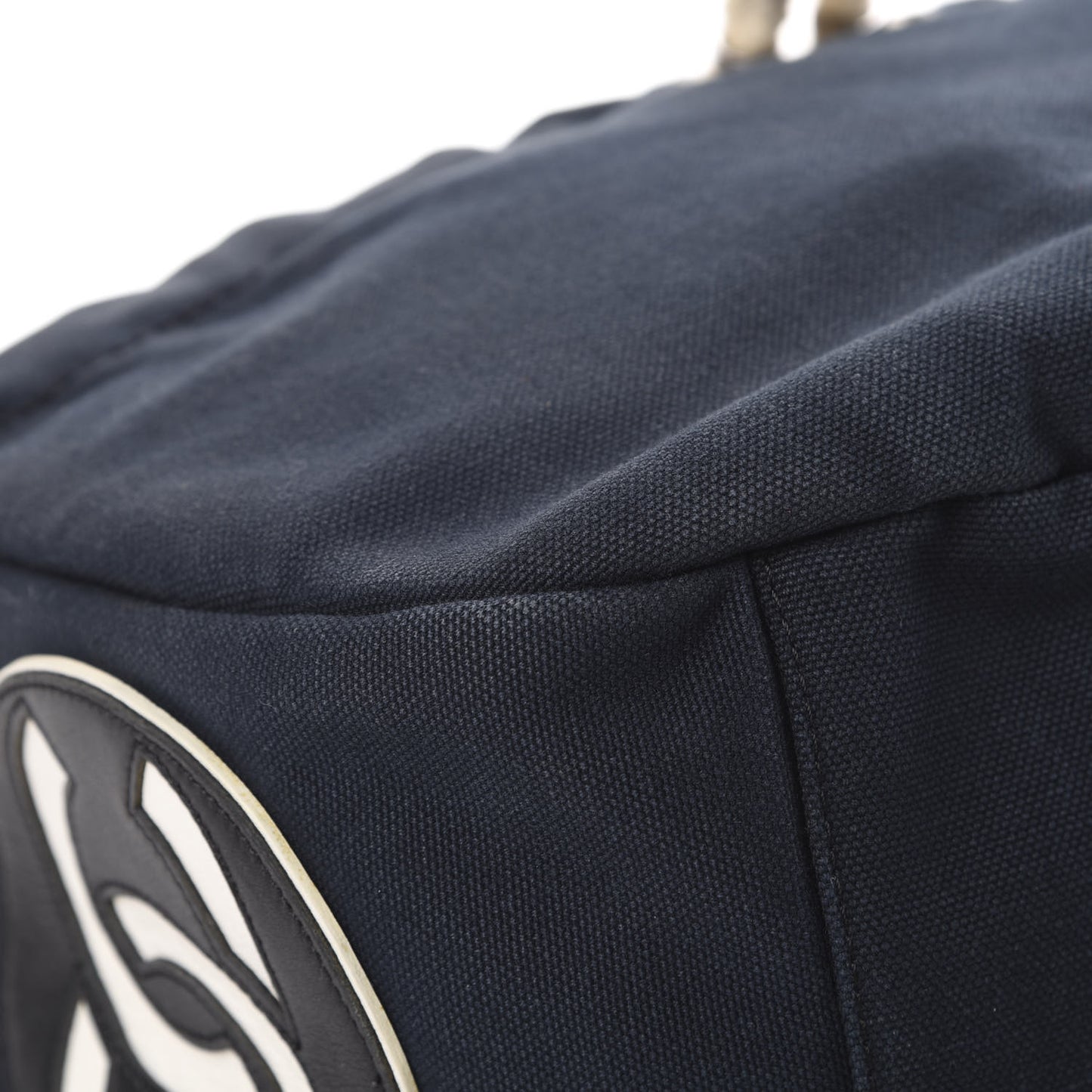 Canvas Sport Drawstring Hobo Navy Off White