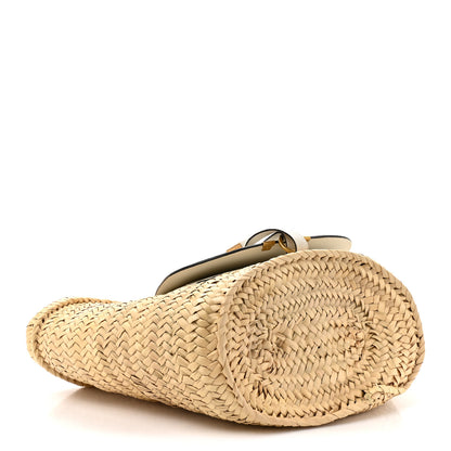 Chloe Raffia Grain Calfskin Medium Marcie Basket White 4 of 9