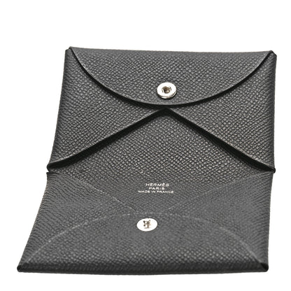 Hermes Epsom Calvi Card Case Black 5 of 8