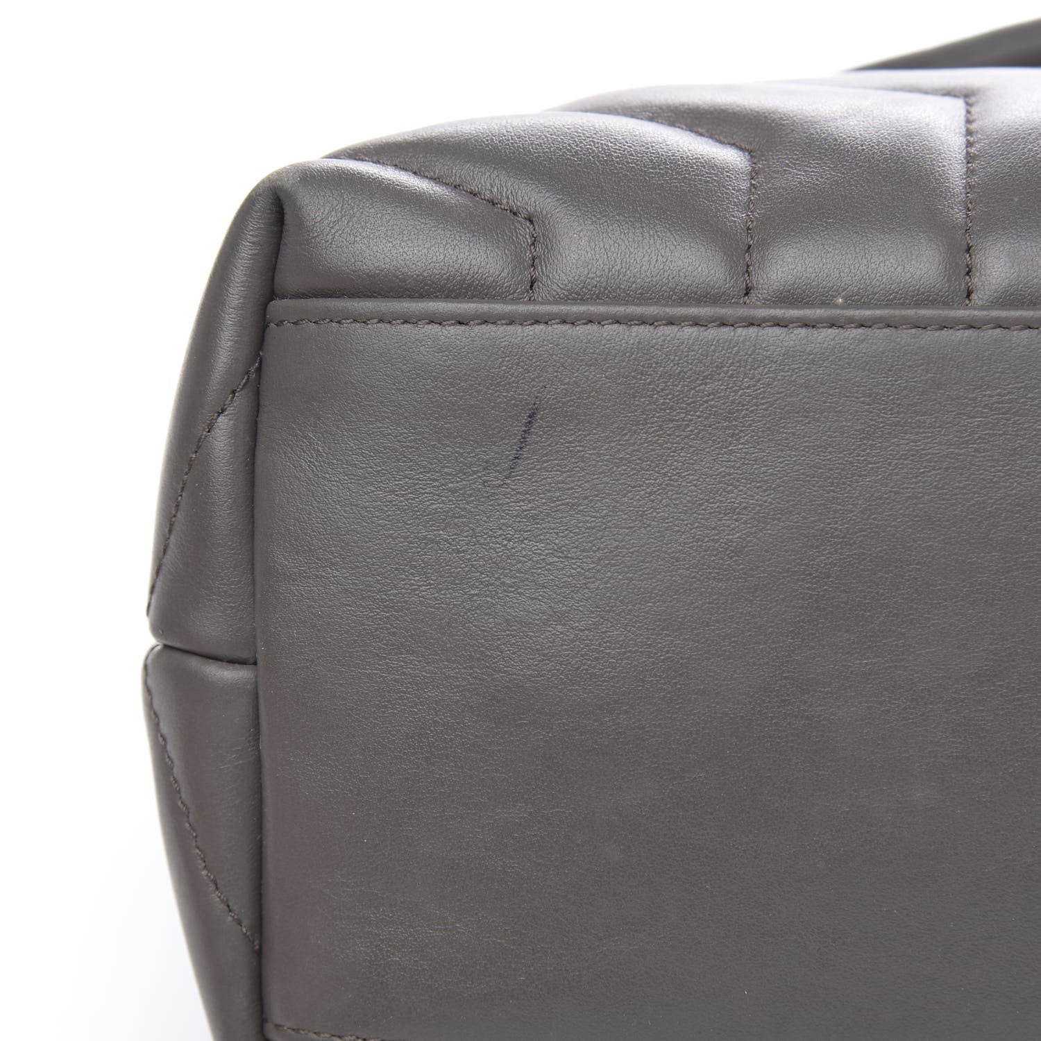Saint Laurent Calfskin Y Quilted Monogram Medium Loulou Chain Satchel Asphalt 10 of 16