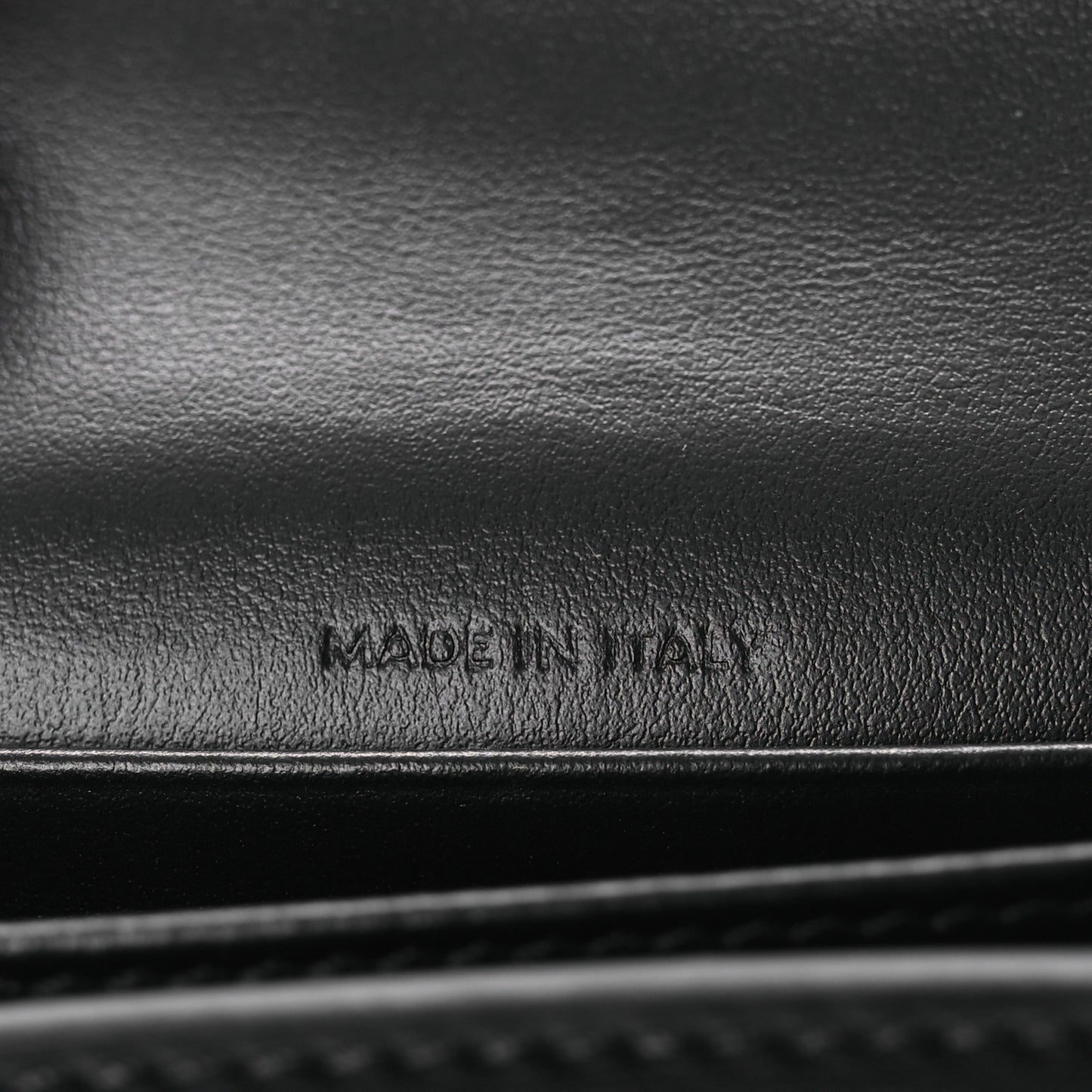 Shiny Calfskin Triomphe Business Card Holder Black