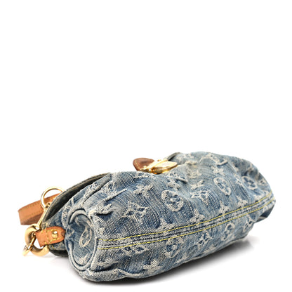 Louis Vuitton Monogram Denim Mini Pleaty Blue 4 of 11