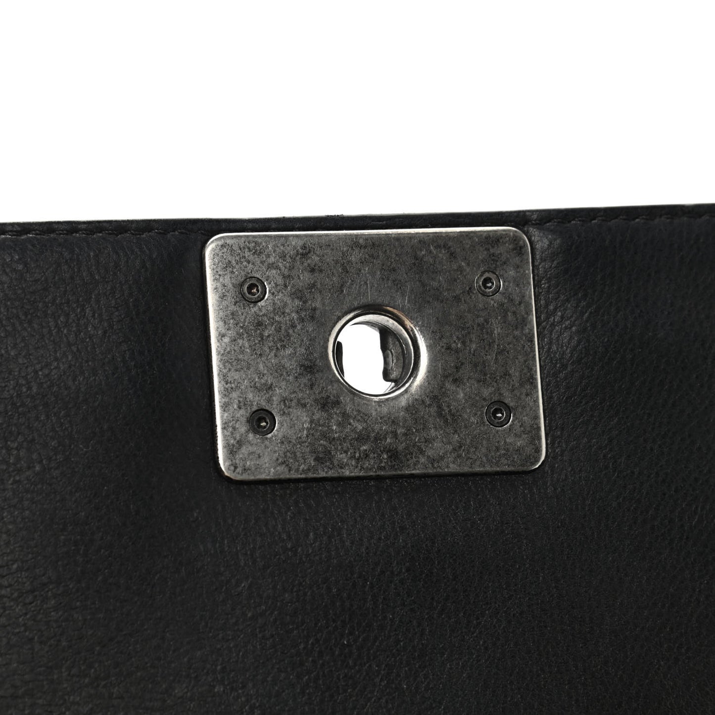 Calfskin Quilted Medium Boy Flap Black
