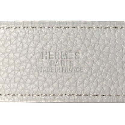 Hermes Togo Clou de Selle Belt 85 White 5 of 6