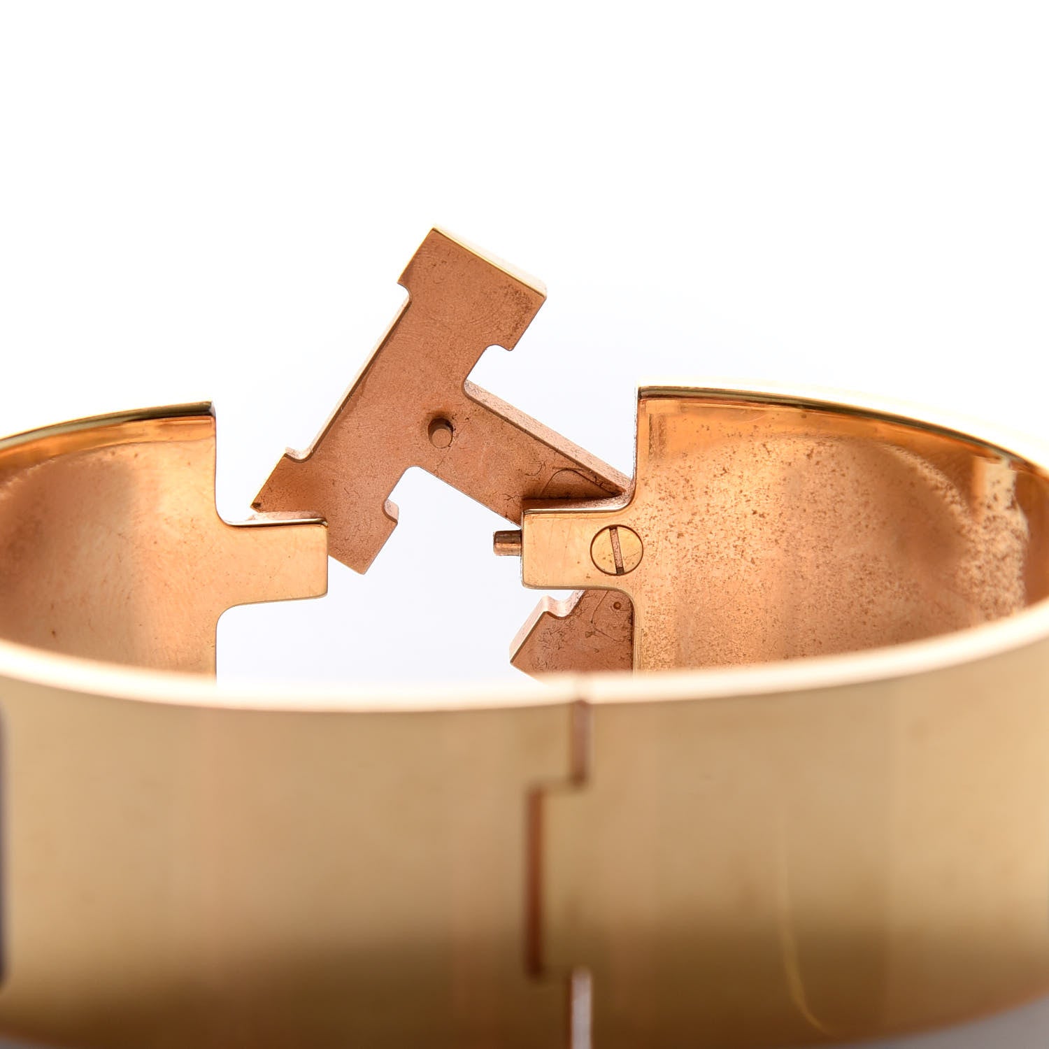 Hermes Enamel Wide Clic Clac H Bracelet GM Marron Glace 5 of 5