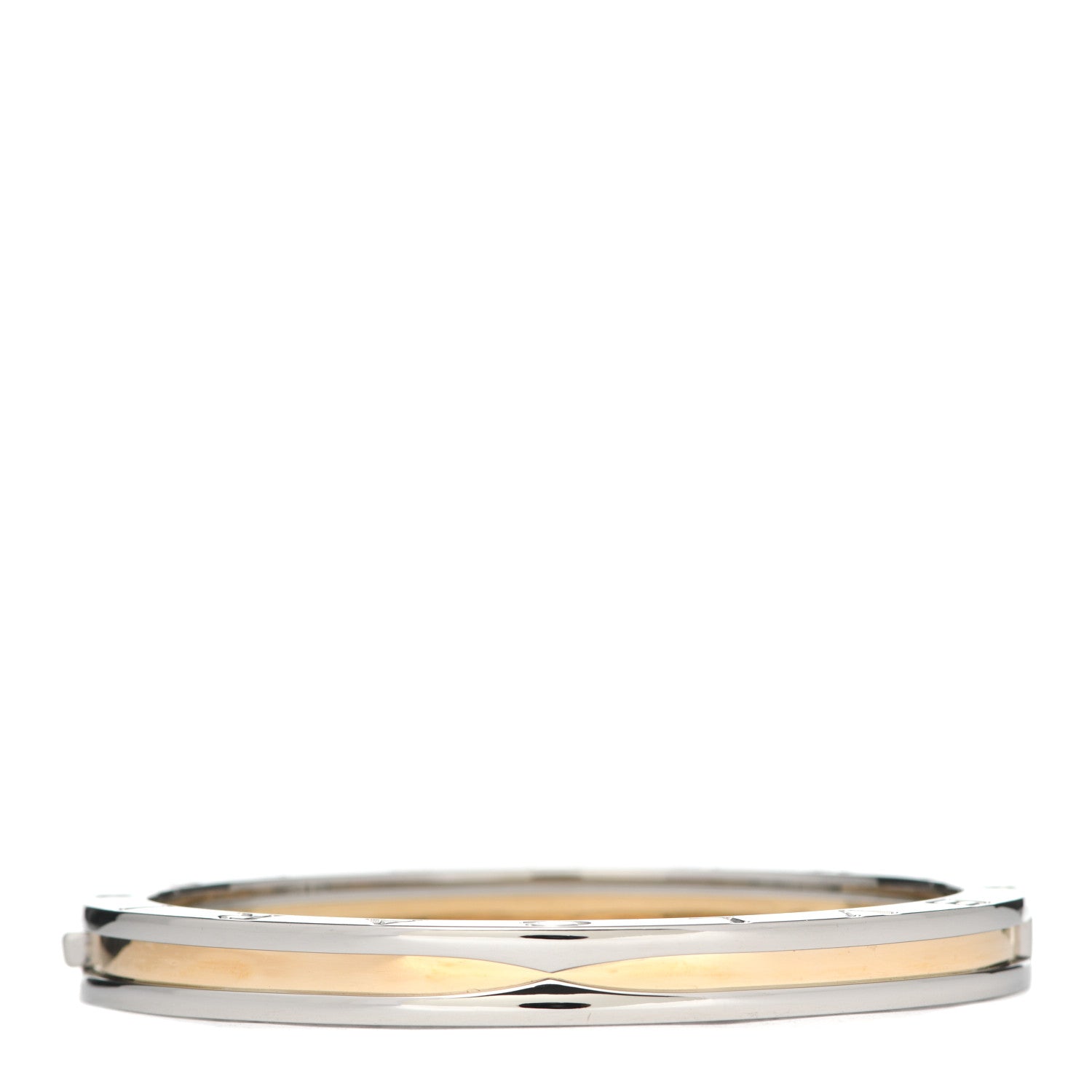 Bulgari 18K Yellow Gold Stainless Steel B.Zero1 Bangle Bracelet 3 of 6