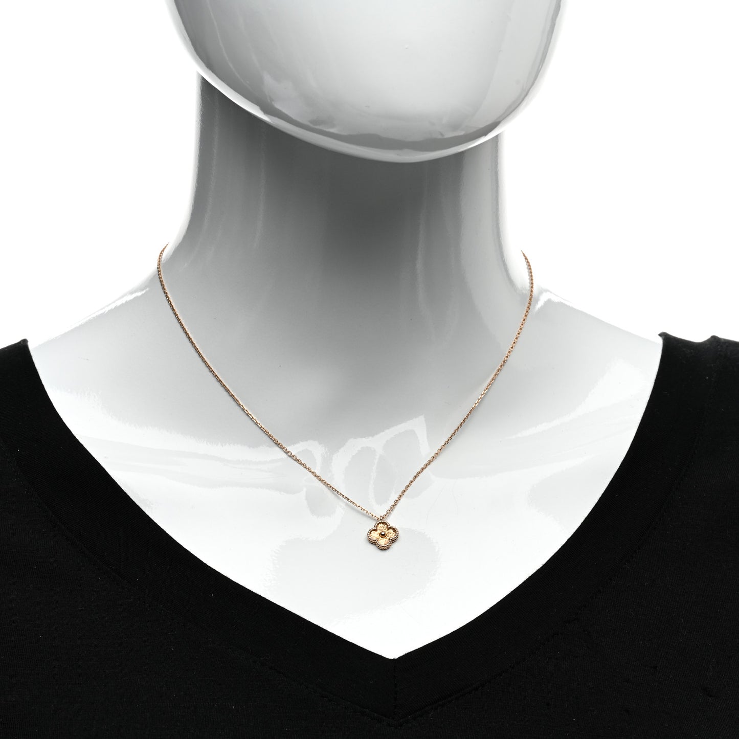 18K Rose Gold Sweet Alhambra Pendant Necklace